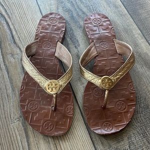 Gold Tory Burch Sandals